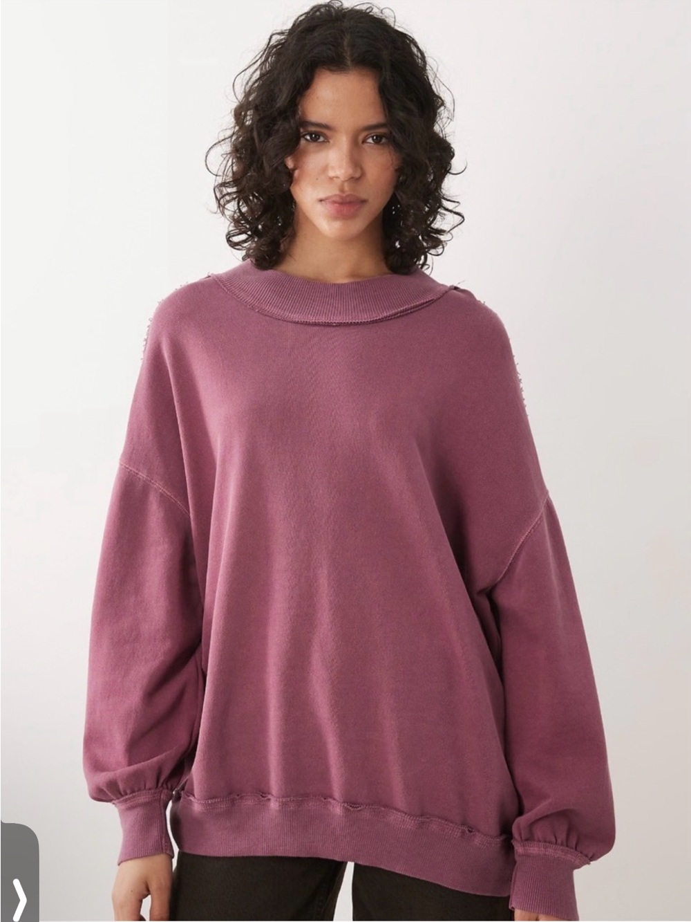 NWOT Free People We The Free Palm Springs Pullover Sweatshirt M Turtle Oversized